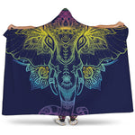 Rainbow Indian Elephant Print Hooded Blanket