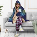 Rainbow Indian Elephant Print Hooded Blanket