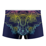 Rainbow Indian Elephant Print Men's Boxer Briefs