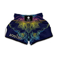Rainbow Indian Elephant Print Muay Thai Boxing Shorts