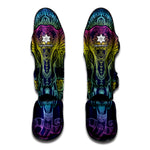 Rainbow Indian Elephant Print Muay Thai Shin Guard