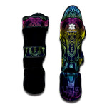 Rainbow Indian Elephant Print Muay Thai Shin Guard