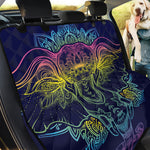Rainbow Indian Elephant Print Pet Car Back Seat Cover