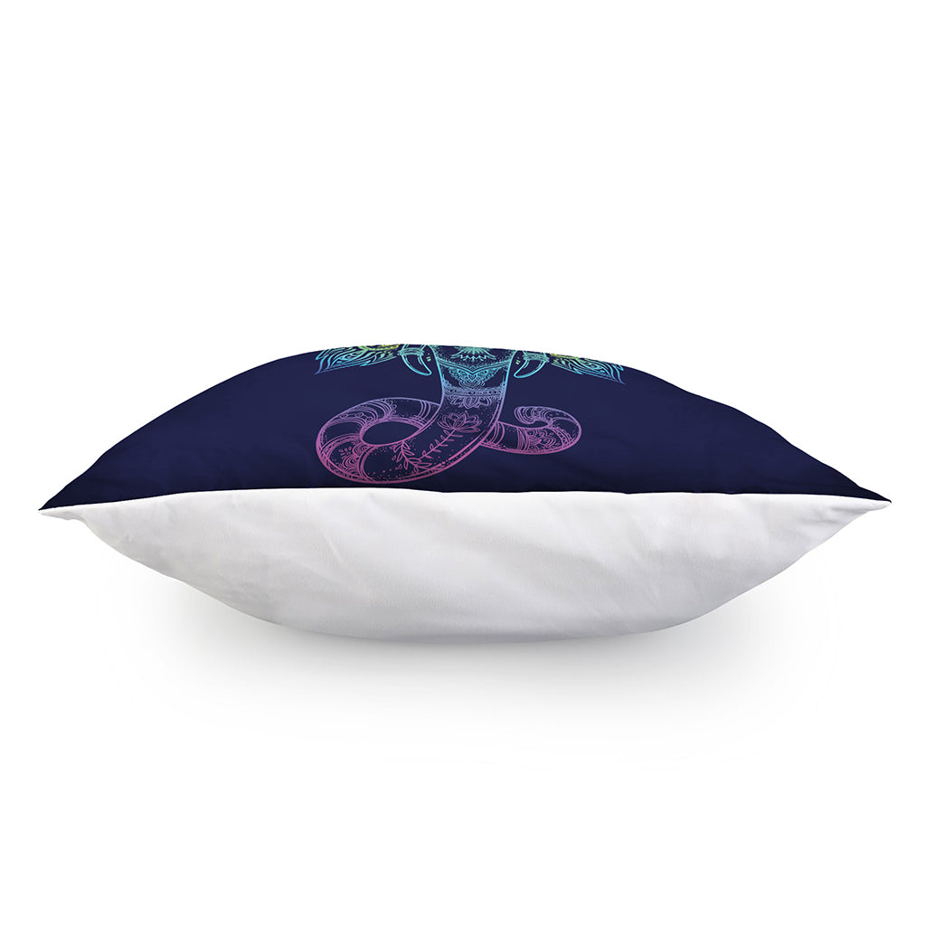Rainbow Indian Elephant Print Pillow Cover