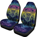 Rainbow Indian Elephant Print Universal Fit Car Seat Covers