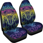 Rainbow Indian Elephant Print Universal Fit Car Seat Covers