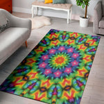Rainbow Kaleidoscope Print Area Rug