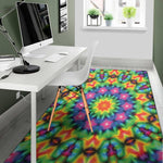 Rainbow Kaleidoscope Print Area Rug