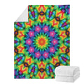 Rainbow Kaleidoscope Print Blanket