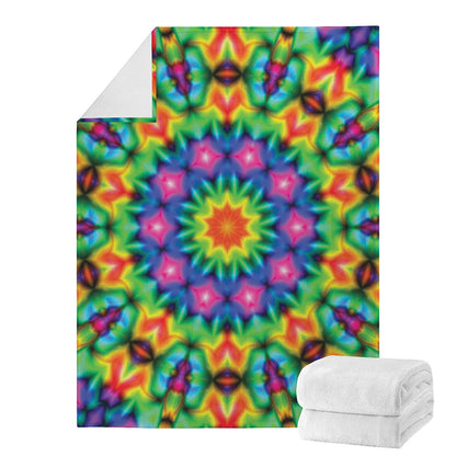Rainbow Kaleidoscope Print Blanket
