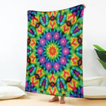 Rainbow Kaleidoscope Print Blanket