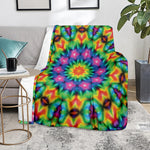Rainbow Kaleidoscope Print Blanket