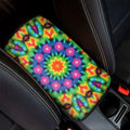 Rainbow Kaleidoscope Print Car Center Console Cover