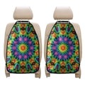 Rainbow Kaleidoscope Print Car Seat Organizers