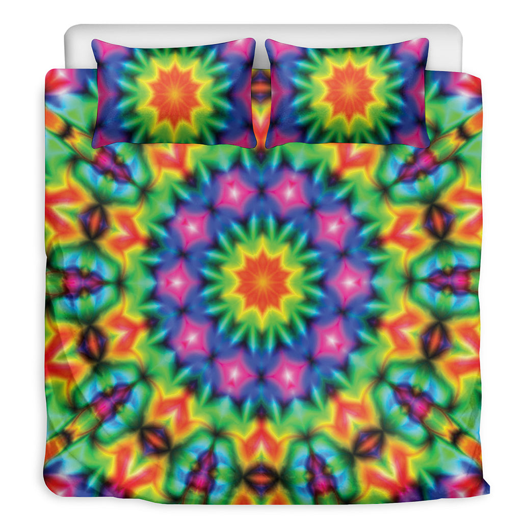 Rainbow Kaleidoscope Print Duvet Cover Bedding Set