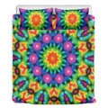 Rainbow Kaleidoscope Print Duvet Cover Bedding Set