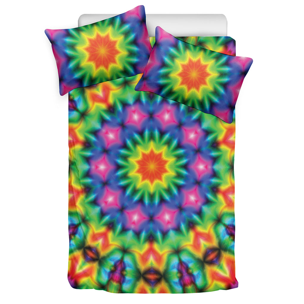 Rainbow Kaleidoscope Print Duvet Cover Bedding Set