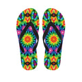 Rainbow Kaleidoscope Print Flip Flops