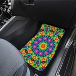 Rainbow Kaleidoscope Print Front Car Floor Mats