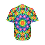 Rainbow Kaleidoscope Print Men's Baseball Jersey