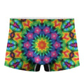 Rainbow Kaleidoscope Print Men's Boxer Briefs