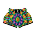 Rainbow Kaleidoscope Print Muay Thai Boxing Shorts