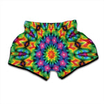 Rainbow Kaleidoscope Print Muay Thai Boxing Shorts