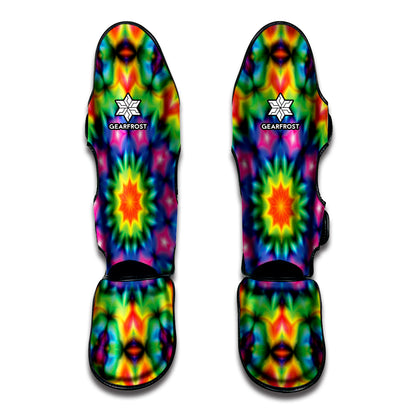 Rainbow Kaleidoscope Print Muay Thai Shin Guard