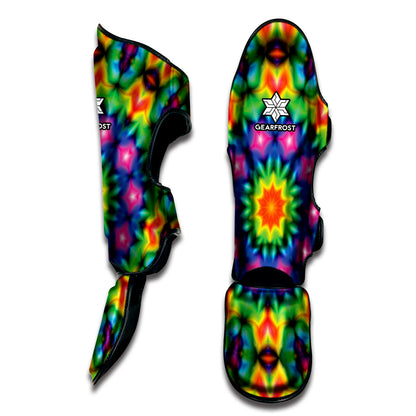 Rainbow Kaleidoscope Print Muay Thai Shin Guard