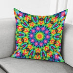 Rainbow Kaleidoscope Print Pillow Cover