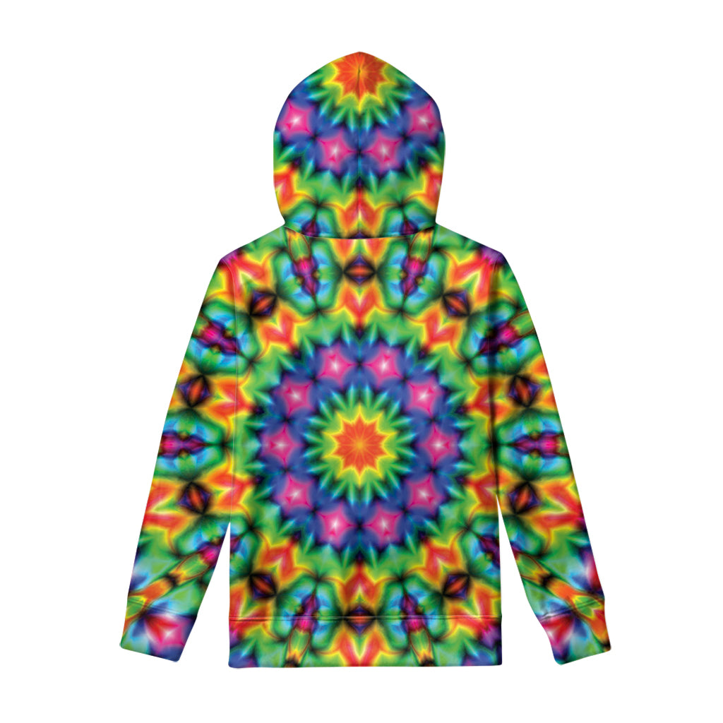 Rainbow Kaleidoscope Print Pullover Hoodie