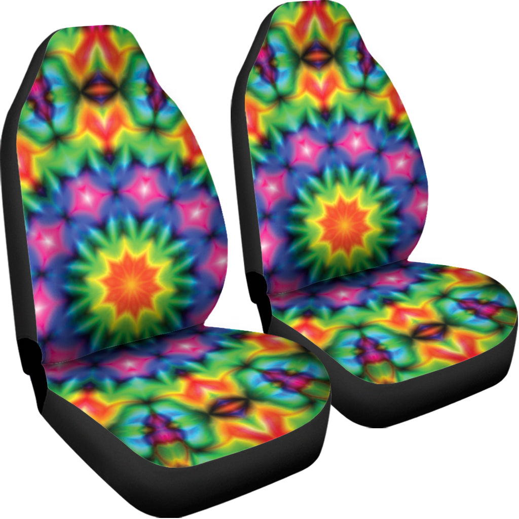 Rainbow Kaleidoscope Print Universal Fit Car Seat Covers