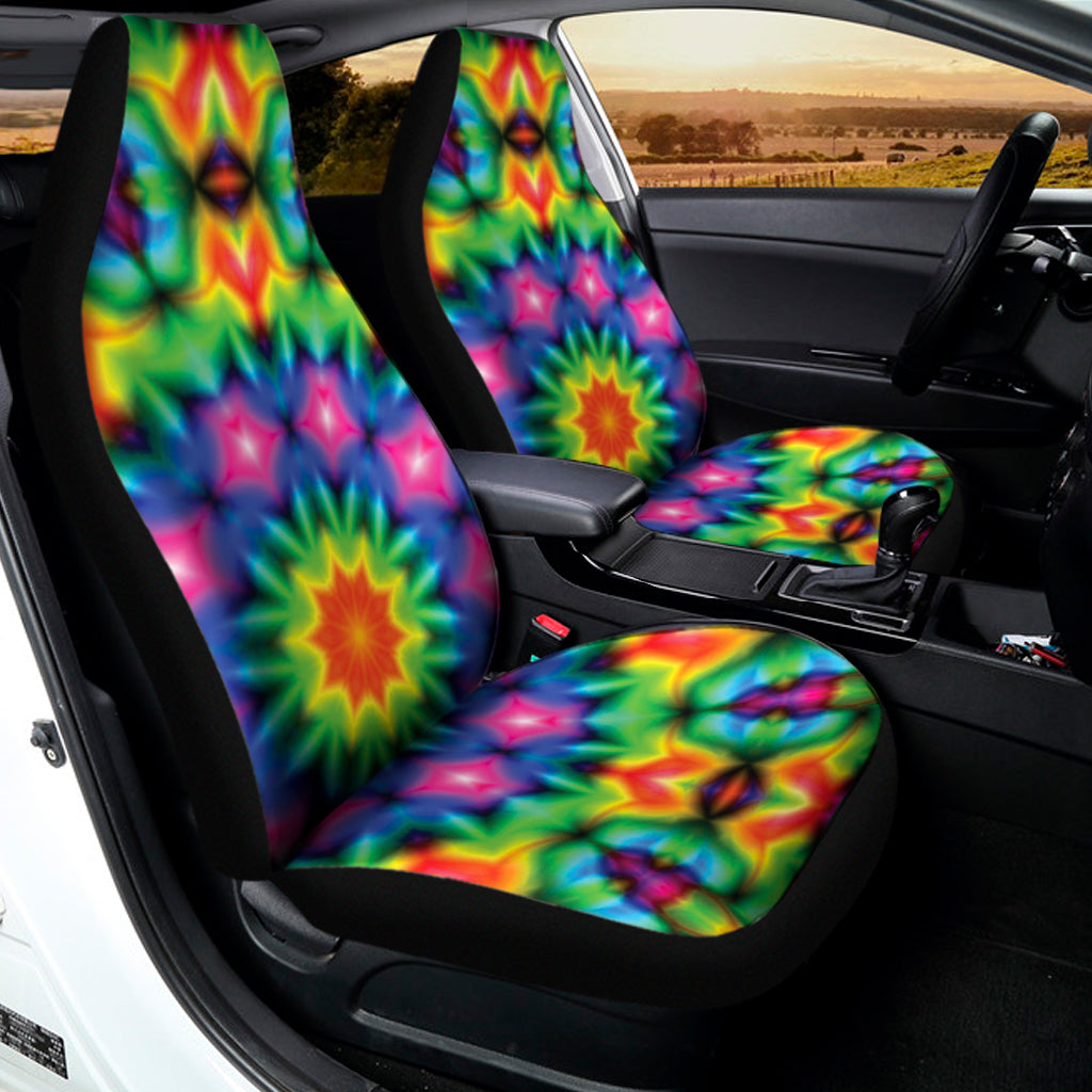 Rainbow Kaleidoscope Print Universal Fit Car Seat Covers