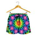 Rainbow Kaleidoscope Print Women's Shorts