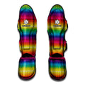 Rainbow Knitted Mexican Pattern Print Muay Thai Shin Guards