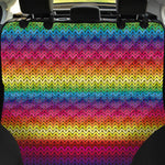 Rainbow Knitted Mexican Pattern Print Pet Car Back Seat Cover
