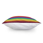Rainbow Knitted Mexican Pattern Print Pillow Cover