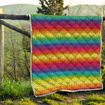 Rainbow Knitted Mexican Pattern Print Quilt
