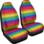 Rainbow Knitted Mexican Pattern Print Universal Fit Car Seat Covers