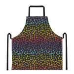 Rainbow Leopard Pattern Print Apron
