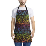 Rainbow Leopard Pattern Print Apron