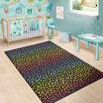 Rainbow Leopard Pattern Print Area Rug