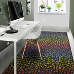 Rainbow Leopard Pattern Print Area Rug
