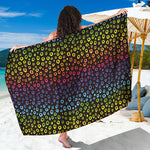 Rainbow Leopard Pattern Print Beach Sarong Wrap