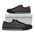 Rainbow Leopard Pattern Print Black Low Top Sneakers