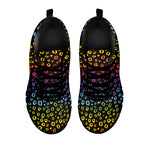 Rainbow Leopard Pattern Print Black Sneakers