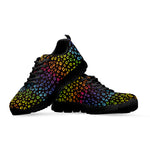 Rainbow Leopard Pattern Print Black Sneakers