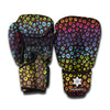 Rainbow Leopard Pattern Print Boxing Gloves