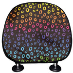 Rainbow Leopard Pattern Print Car Headrest Covers