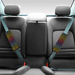 Rainbow Leopard Pattern Print Car Seat Belt Covers